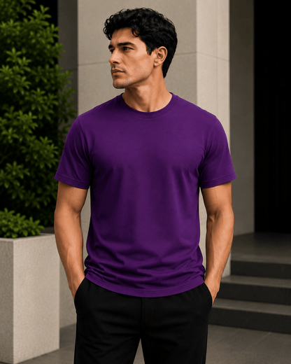 Plain Regular Fit T-Shirt | Core Solids Collection